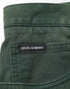 Dolce & Gabbana Dark Green Cotton Stretch Loose Denim Jeans